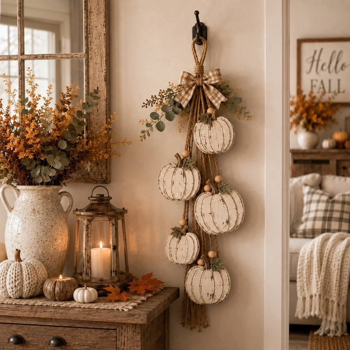 Hallowreath - LED-Kürbiskranz für die Halloween-Dekoration