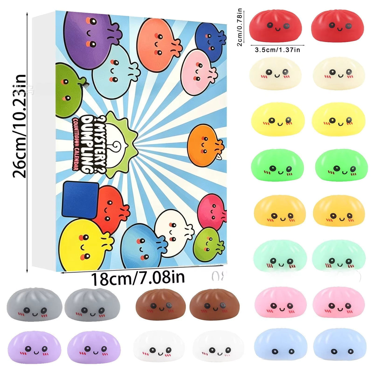 Dumplish - Adventskalender mit Squishies in Dumpling-Form