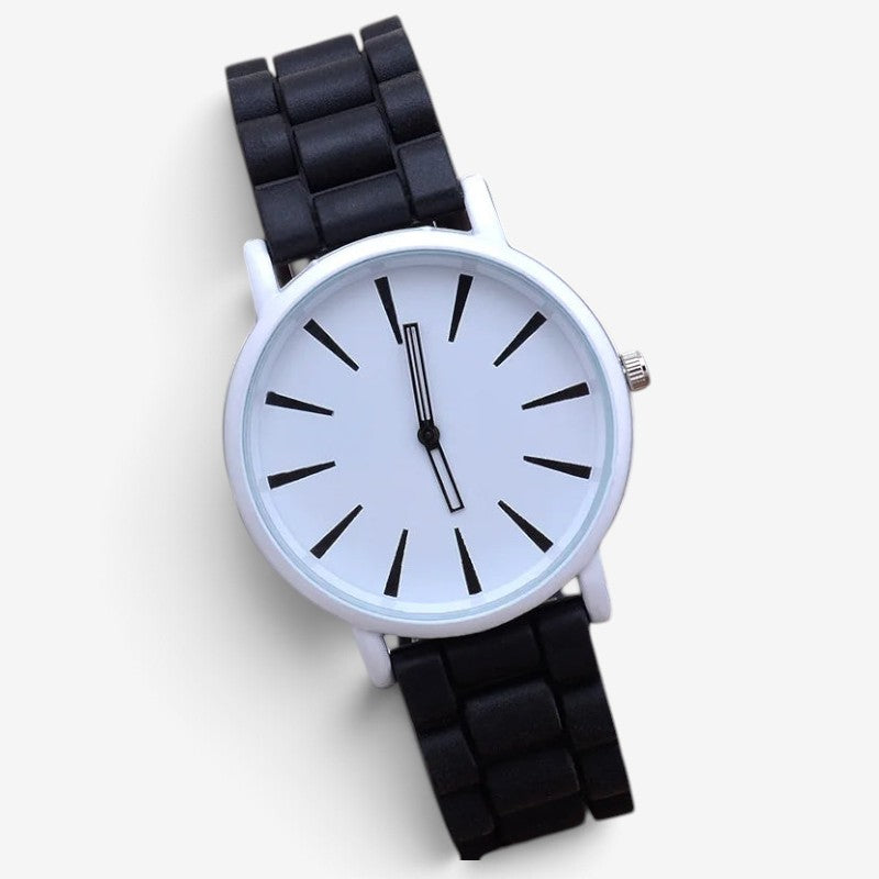Dialvex - Armbanduhr mit minimalistischem Zifferblatt und Silikonarmband