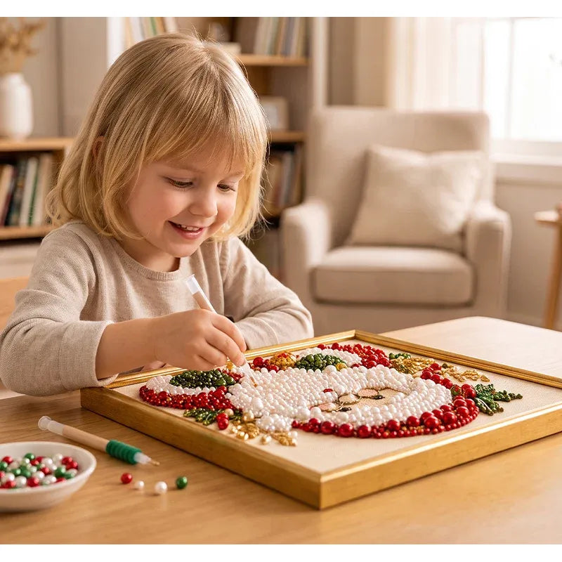 Yulecraft - Weihnachtliches Perlen-Diamantbild zum Selbermachen