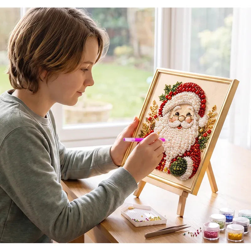 Yulecraft - Weihnachtliches Perlen-Diamantbild zum Selbermachen