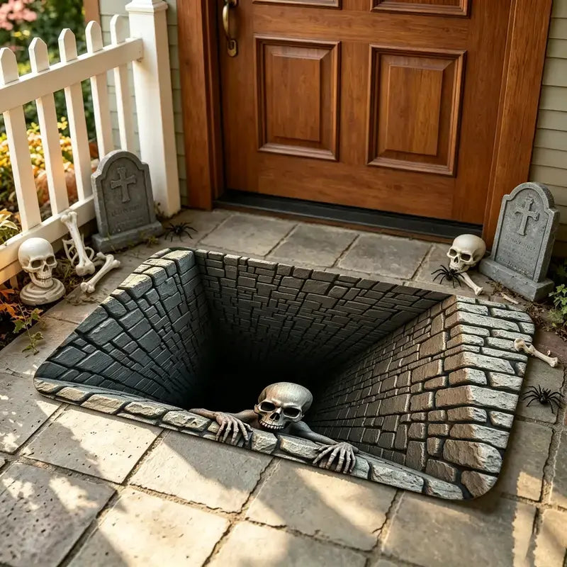 Hallowmat - 3D Halloween Türmatte mit Optischer Illusion