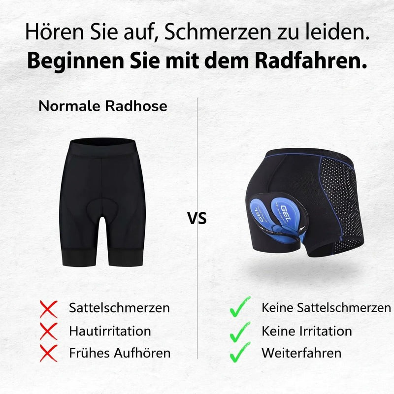 Flexvelo - Fahrradunterhose mit Gelpolster für Damen und Herren