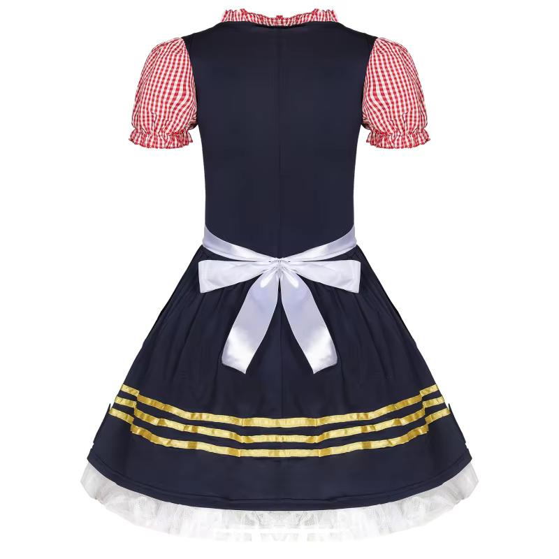 Elegantes Damen-Dirndl mit hohem Ausschnitt