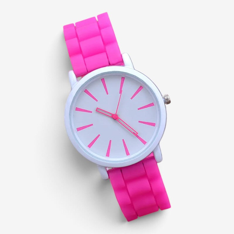 Dialvex - Armbanduhr mit minimalistischem Zifferblatt und Silikonarmband