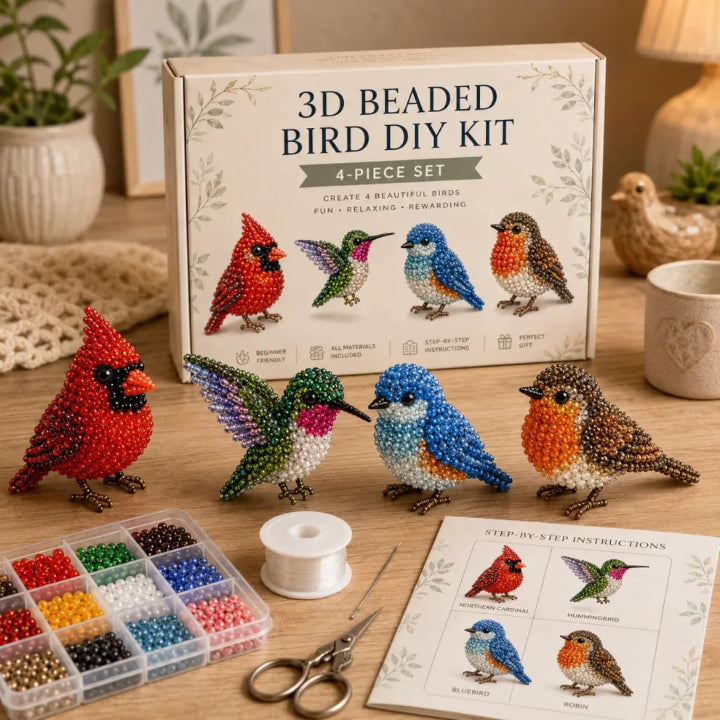 Beadbeast - 3D-Bastelset für Tiere mit Perlen und Anleitung