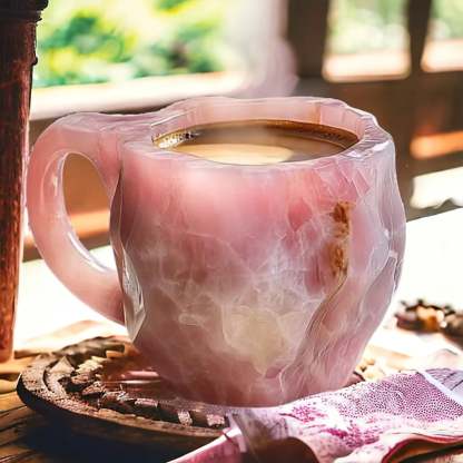 Kristall Kaffee Tasse mit einzigartigem Mineral Design