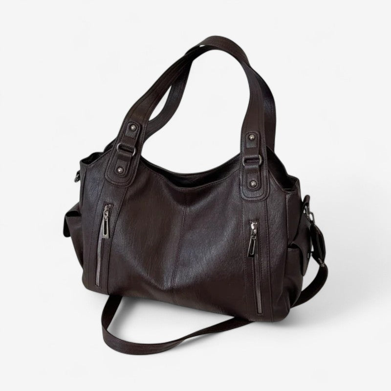 Aurora – Schultertasche mit Doppelgriffen und Reißverschlusstaschen