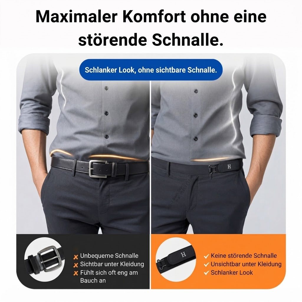 Beltzen - Elastischer Gürtel ohne Schnalle für unsichtbaren Halt