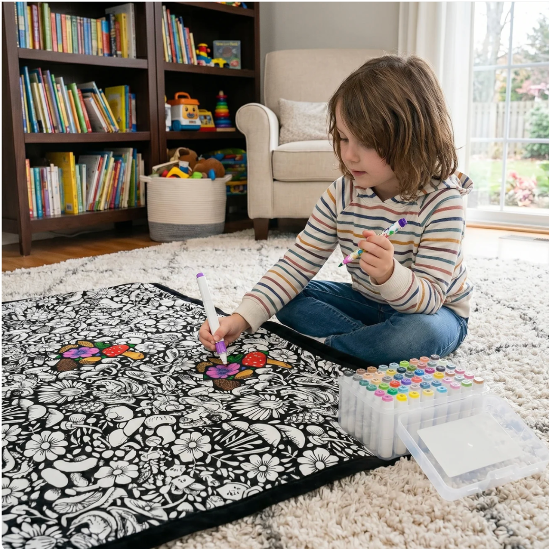 Colorcraft - Inkleurbare Decke mit Kreativen Mustern