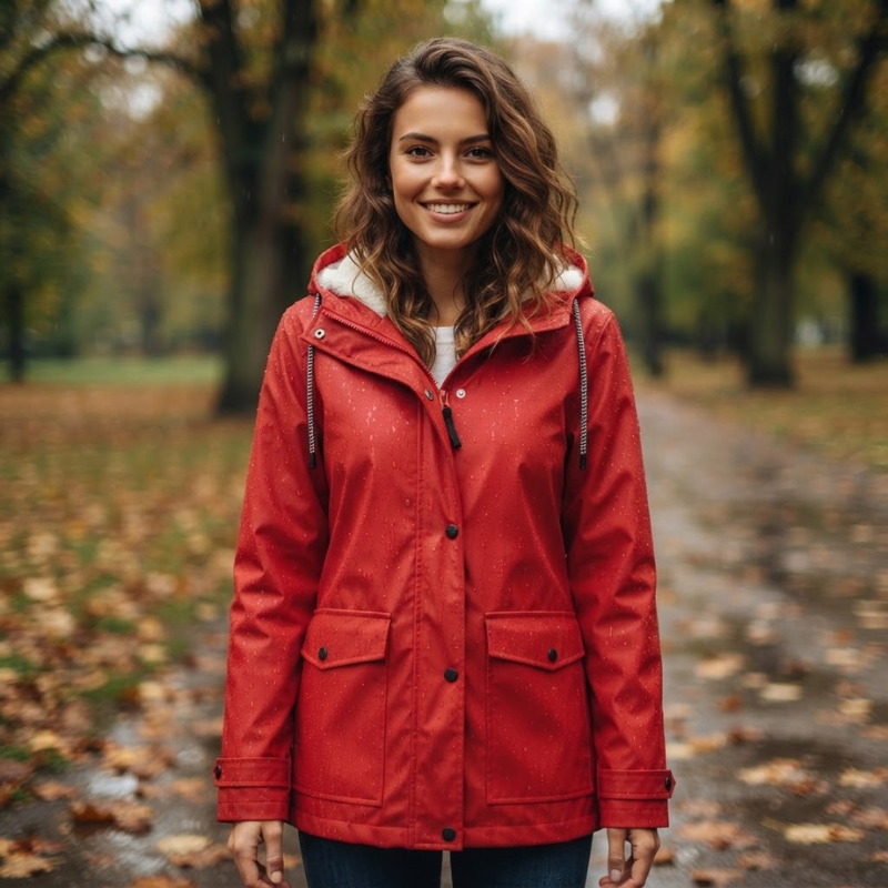 Rainlyn - Damenmantel mit Kapuze und wasserabweisendem Design
