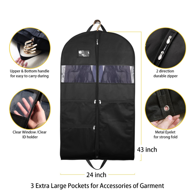 Kleidersack für Reisen mit XXL-Taschen & Doppelseitigem Reißverschluss