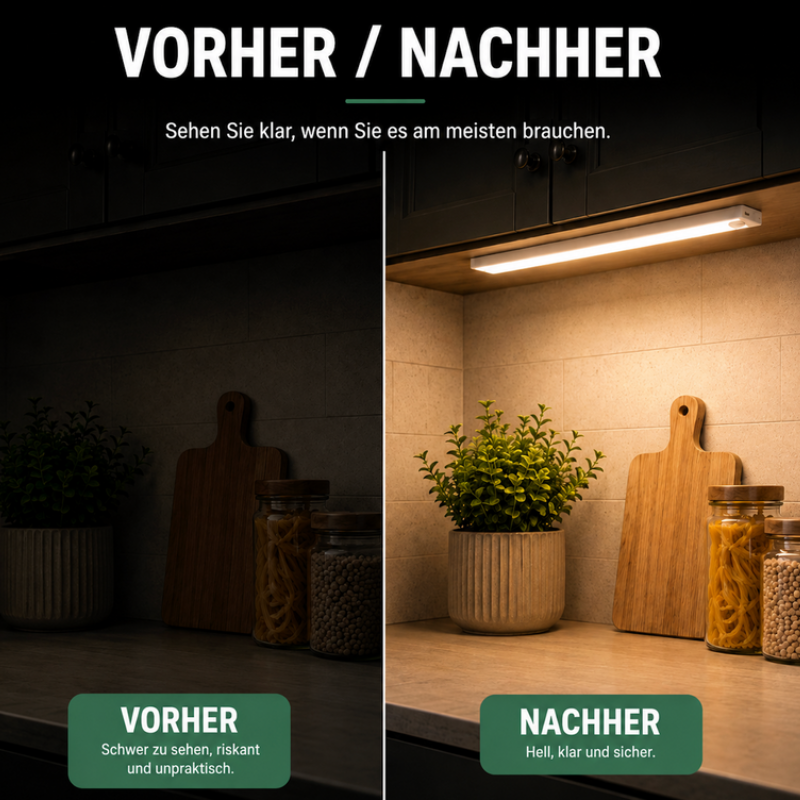 Cabinlux - LED-Unterbauleuchte mit Bewegungsmelder und Magnetbefestigung