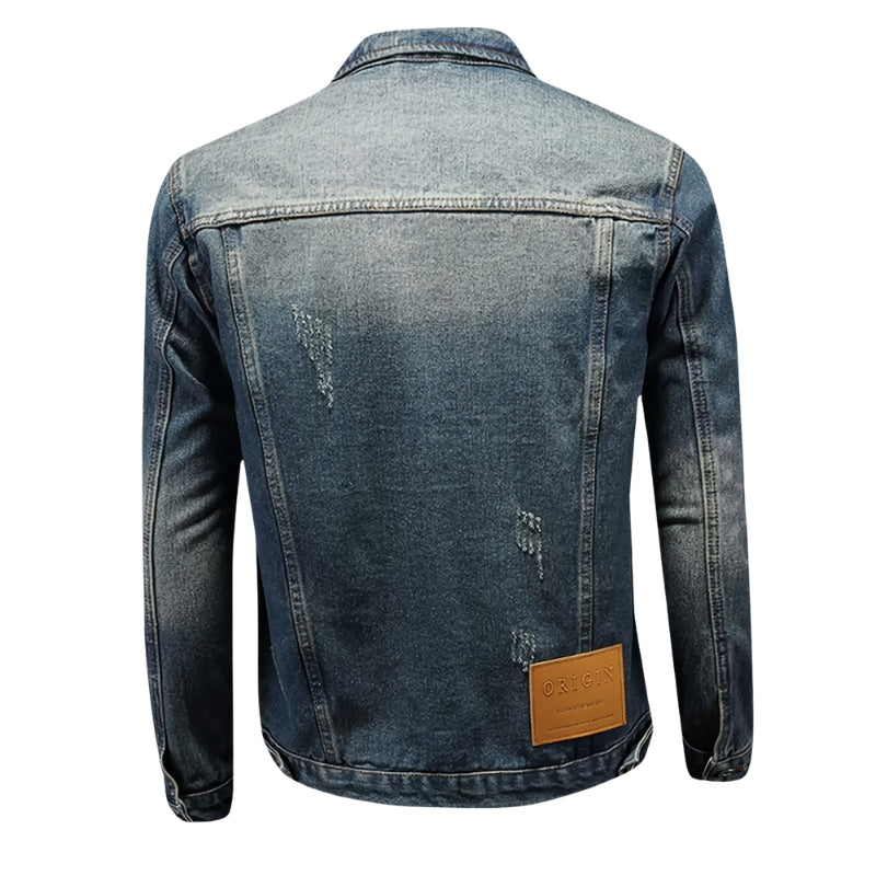 Henrik – Langarmjacke mit klassischem Kragen und Taschen