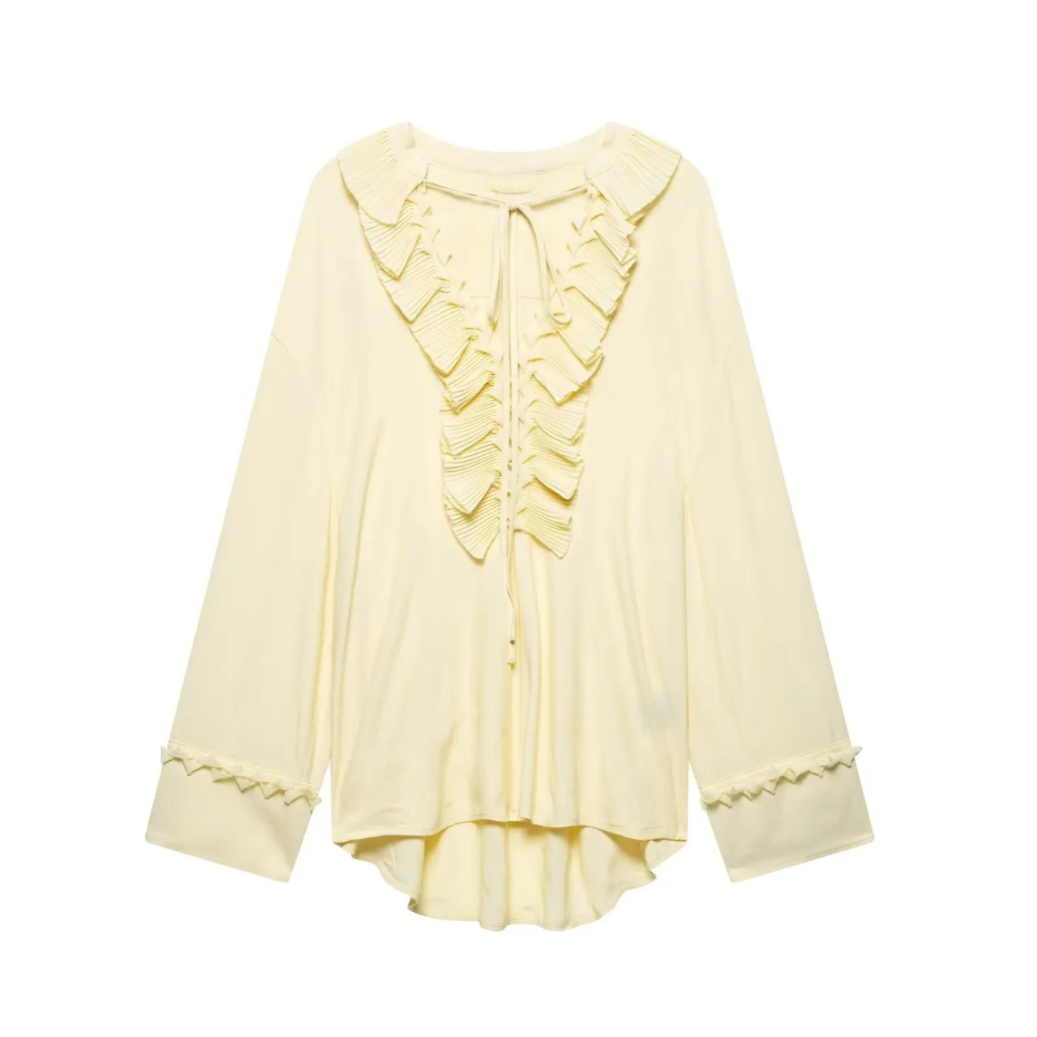 Clara | Elegantes Chiffon-Set mit V-Ausschnitt-Bluse und Maxirock