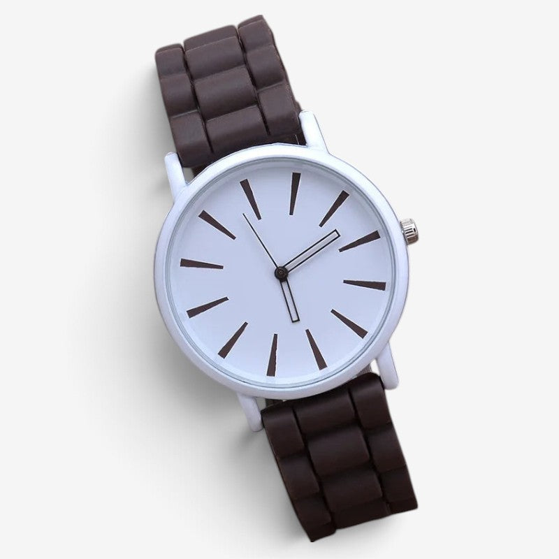 Dialvex - Armbanduhr mit minimalistischem Zifferblatt und Silikonarmband