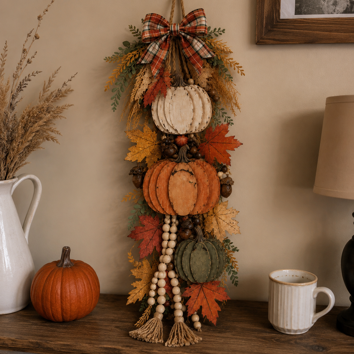 Pumpglow - Herbstliche Türdekoration mit LED-Beleuchtung