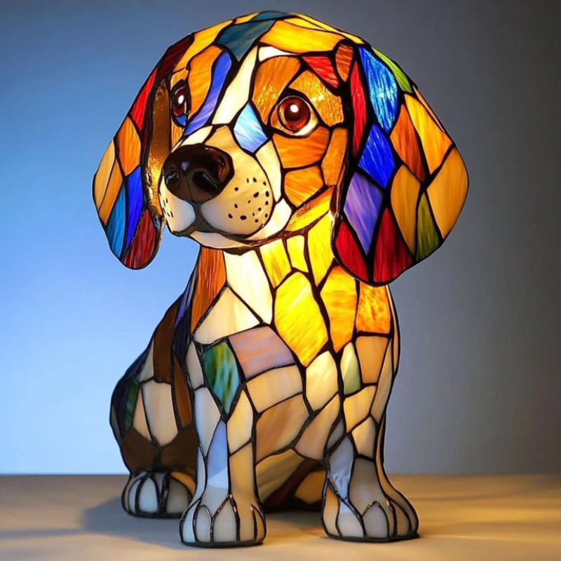 Nachtlampe im Hunde-Design mit Warmweißem LED-Licht