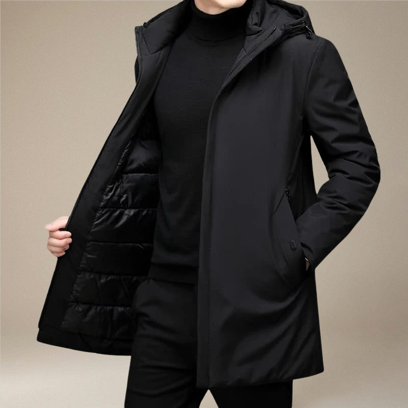 David - Gepolsterte Jacke mit Langarmen und Verstellbarer Kapuze