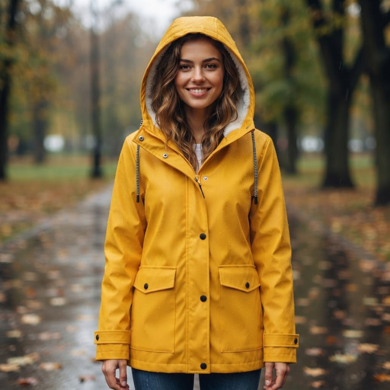 Rainlyn - Damenmantel mit Kapuze und wasserabweisendem Design