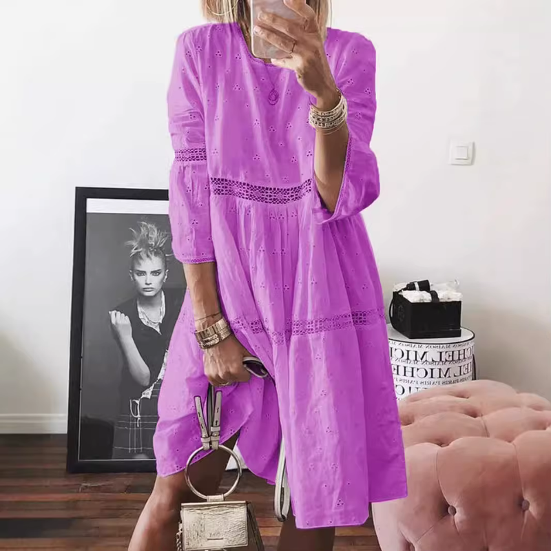 Spitzenkleid für Damen mit gestickten Details