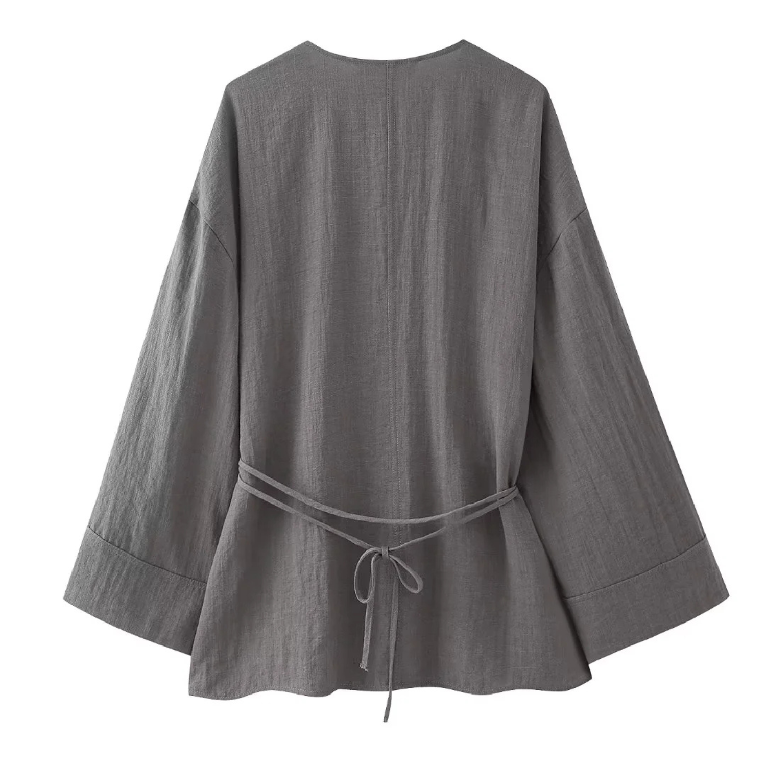 Lina | Retro-Set mit Strukturierter Kimono-Bluse und Weiten Hosen