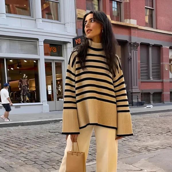 Noor – Oversize-Pullover mit langen Ärmeln und Rollkragen