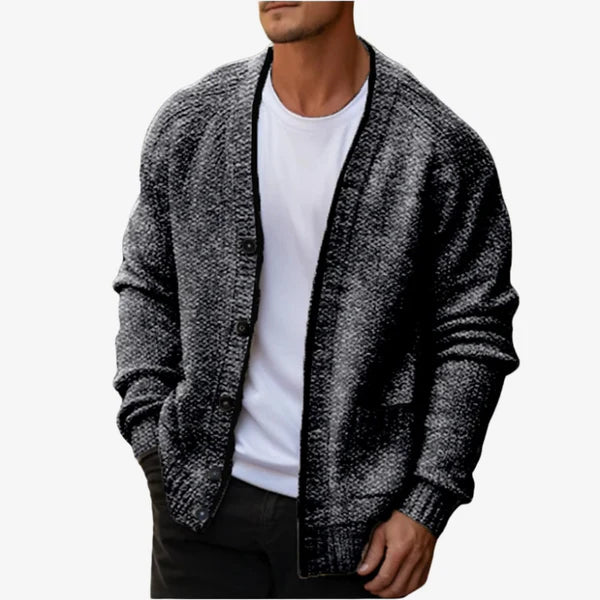 Sjoerd – Langarm-Cardigan mit Knöpfen und Taschen