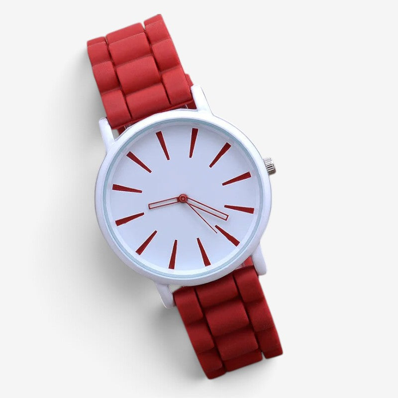 Dialvex - Armbanduhr mit minimalistischem Zifferblatt und Silikonarmband