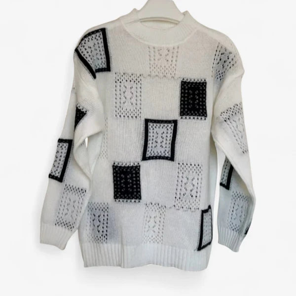 Claire – Locker sitzender Pullover mit Rundhalsausschnitt und Print