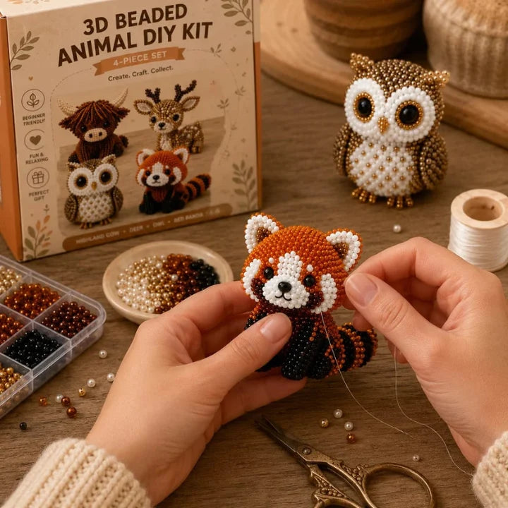Beadbeast - 3D-Bastelset für Tiere mit Perlen und Anleitung