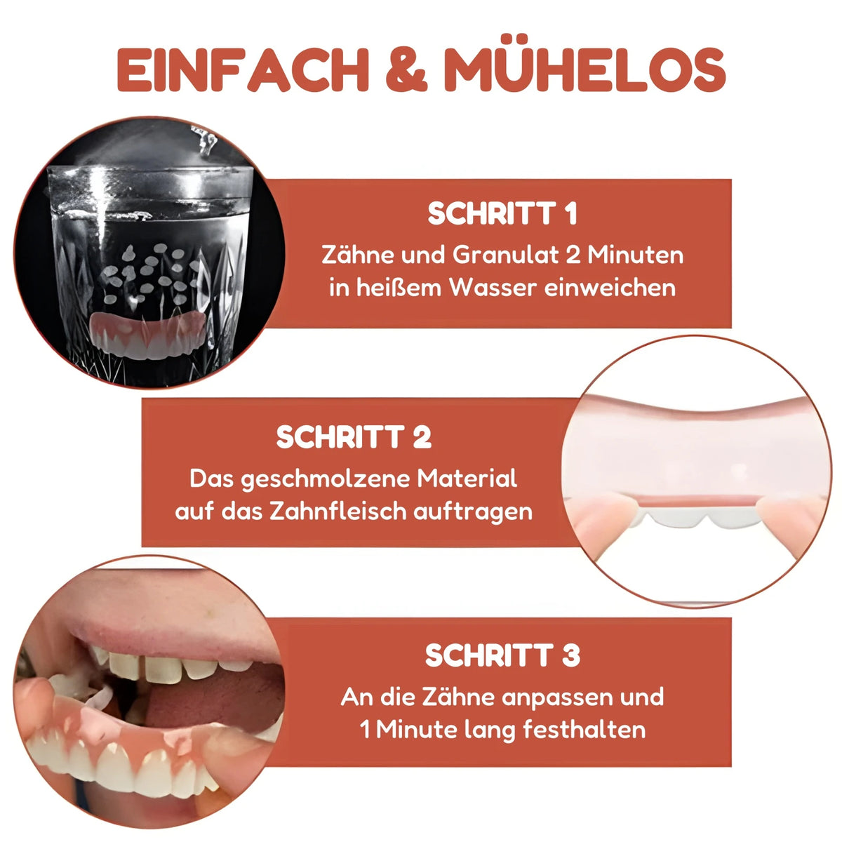 Dentavia Anwendung in 3 Schritten