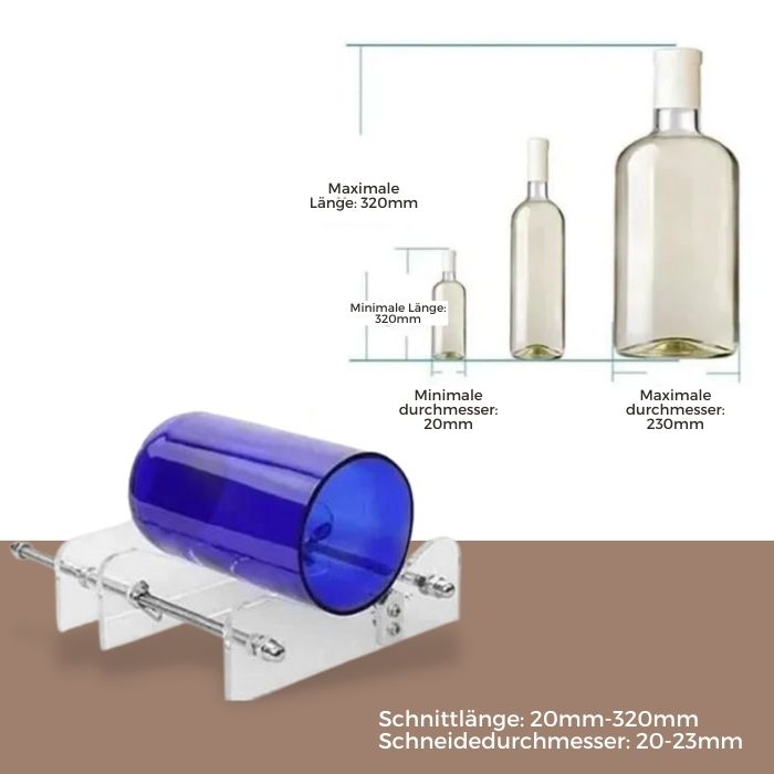 Glazix - Glasflaschenschneider für kreative Handarbeiten