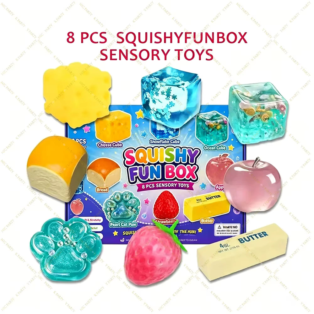 Squishcade - Adventskalender mit Squishy-Spielzeugen im Knödel-Design