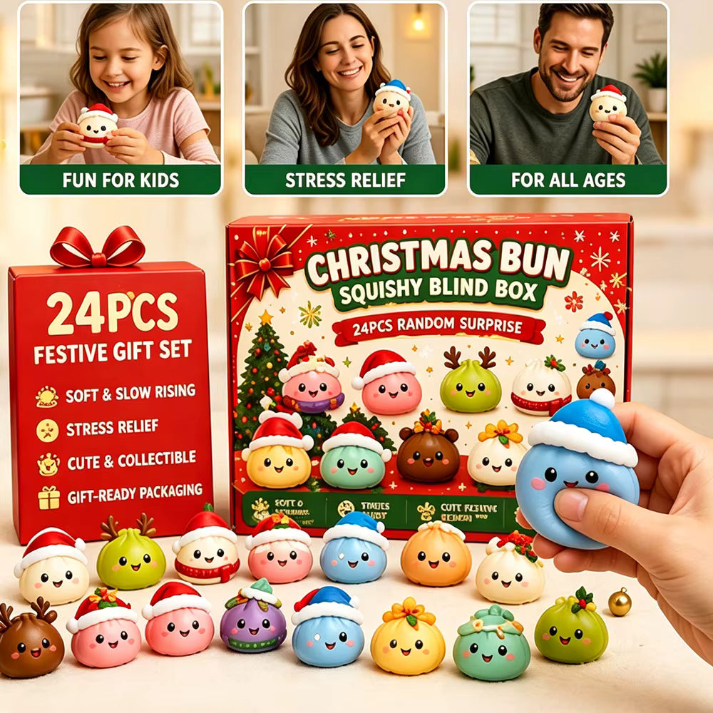 Squishgift - Adventskalender mit 24 Squishy-Spielzeugen