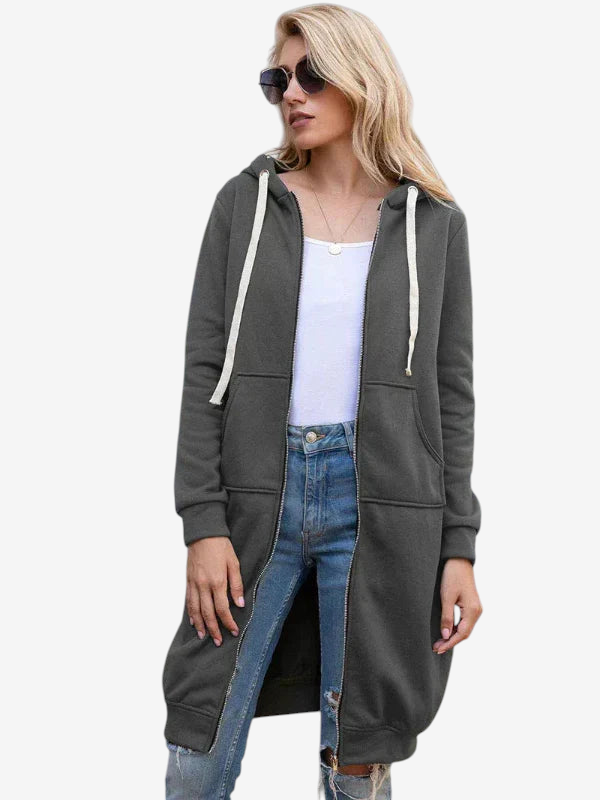 Jackora - Lange Kapuzenjacke mit weiter Passform