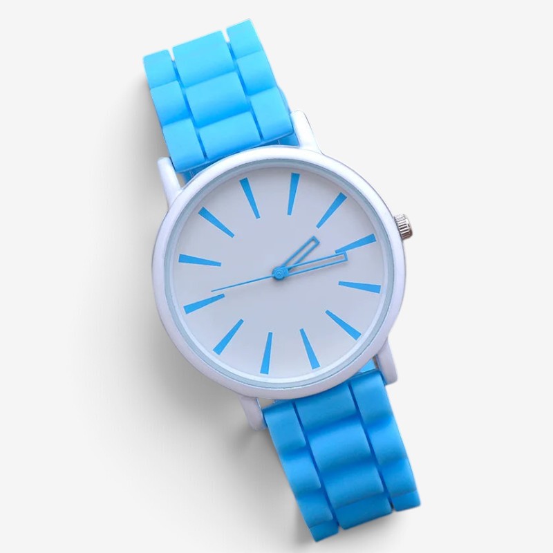 Dialvex - Armbanduhr mit minimalistischem Zifferblatt und Silikonarmband