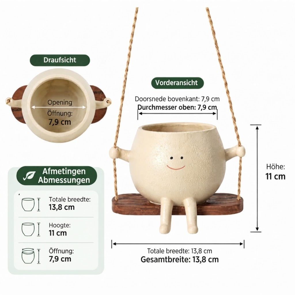 Plantwing - Schaukelnder Pflanzenhalter für Innenräume