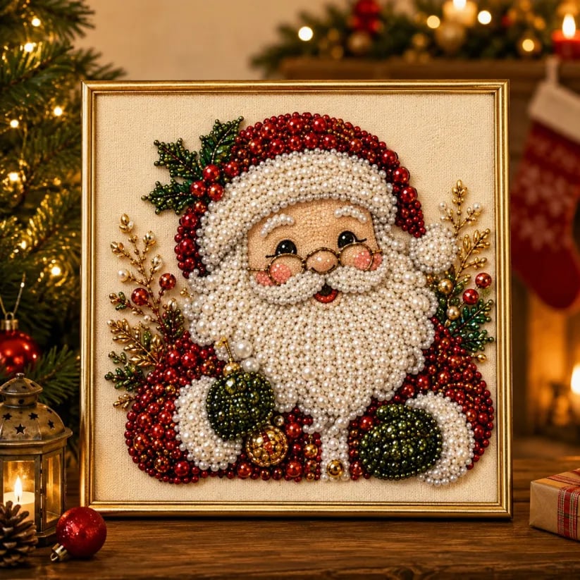 Yulecraft - Weihnachtliches Perlen-Diamantbild zum Selbermachen