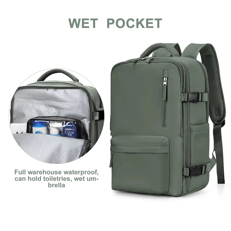 Damen Reise Rucksack wasserdicht & USB Anschluss