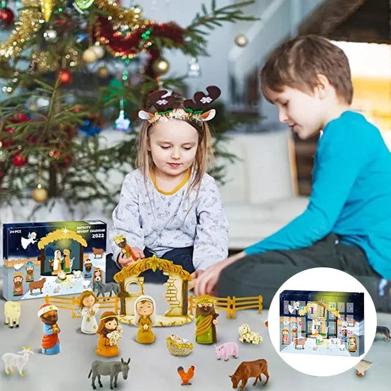 Nativcount - Adventskalender mit 24 Krippenfiguren