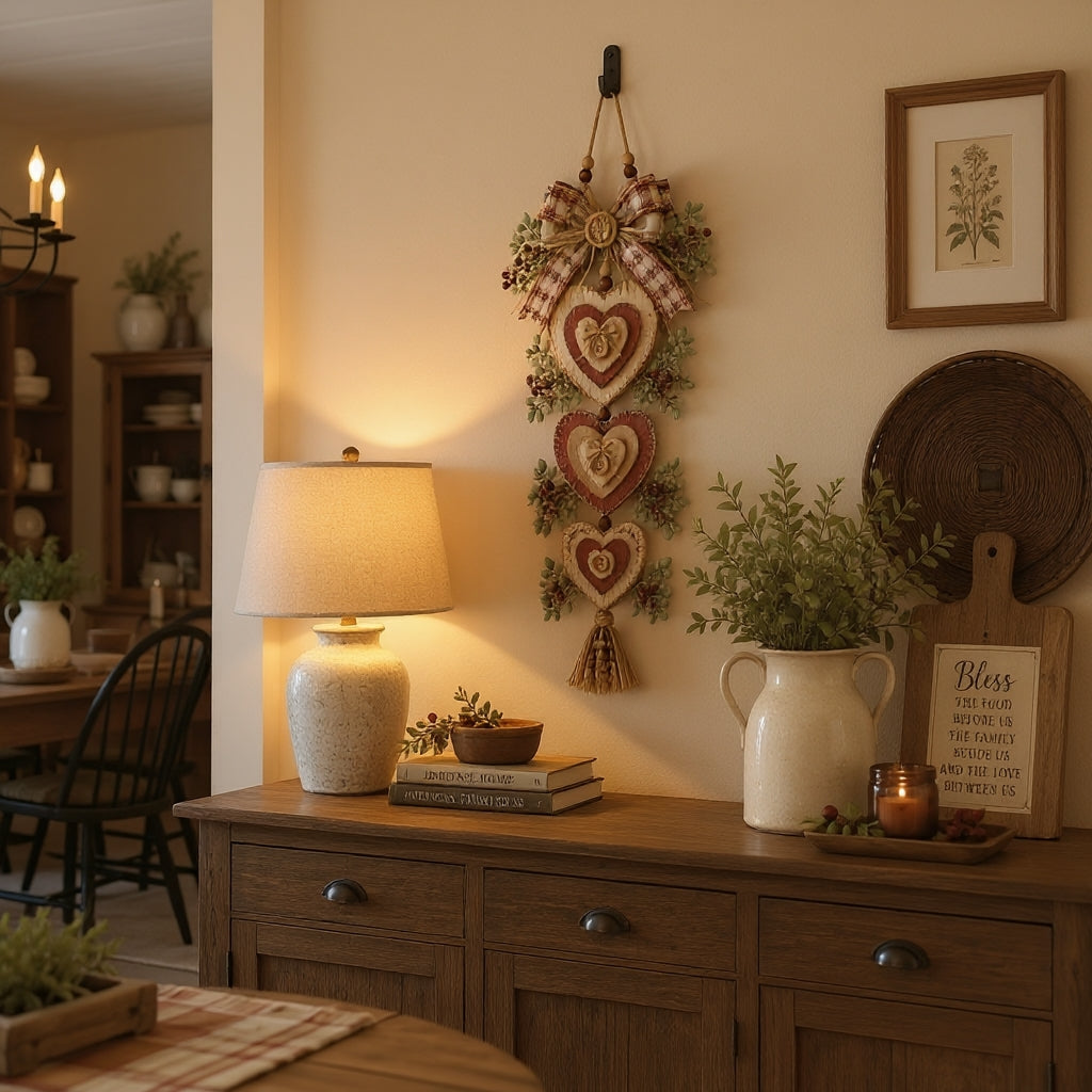 Heartglow - Vintage Hängedekoration mit Herzdesign und LED-Licht