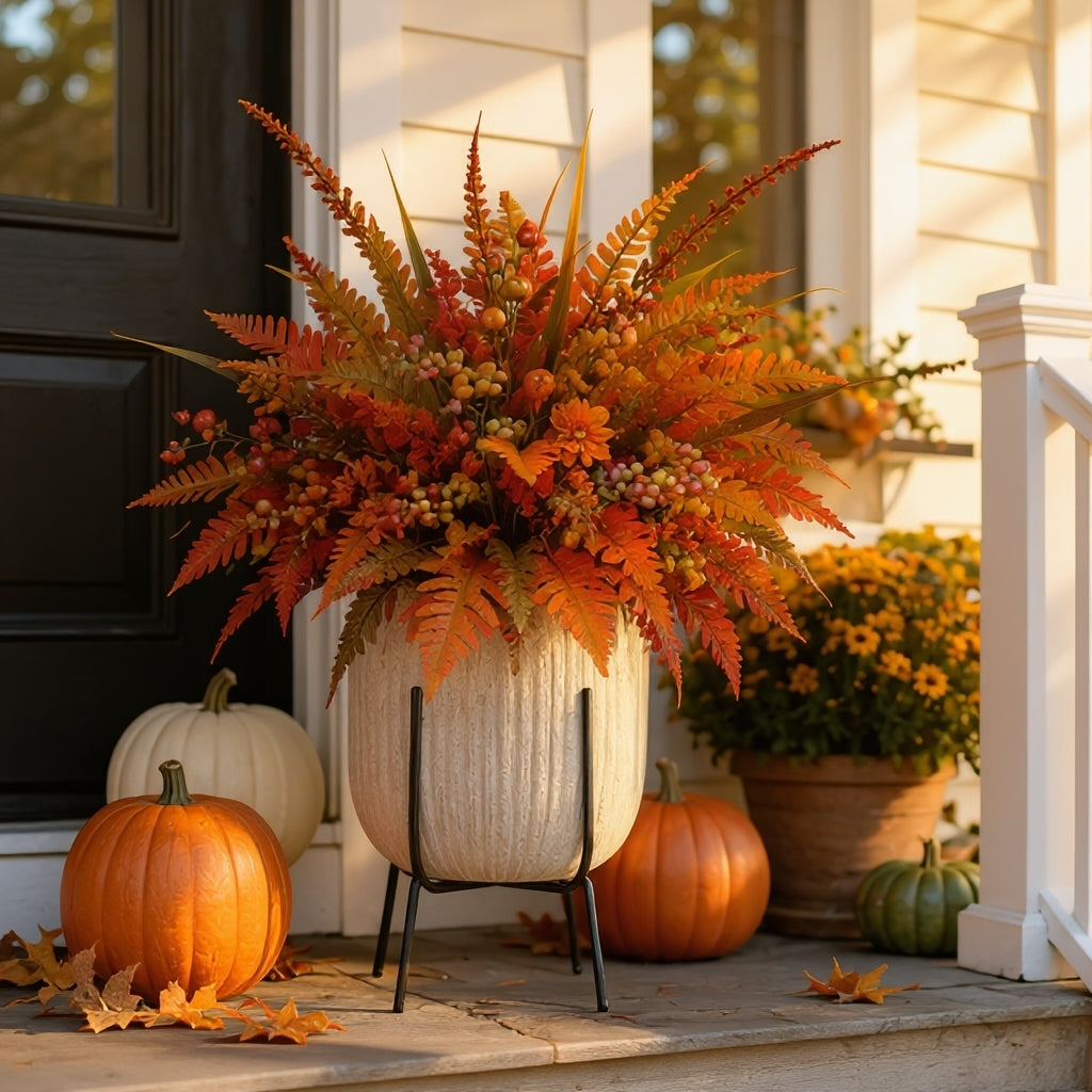 Fallpetal - Herbstliches Dekorations-Blumenarrangement für Innen und Außen