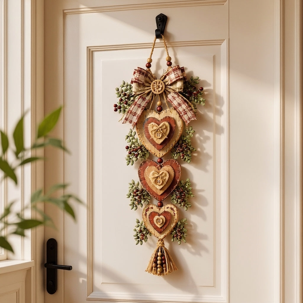 Heartglow - Vintage Hängedekoration mit Herzdesign und LED-Licht