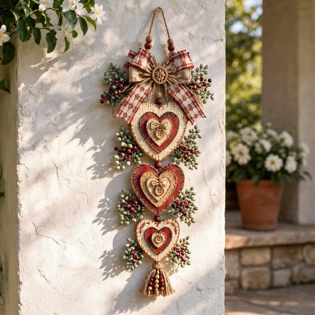 Heartglow - Vintage Hängedekoration mit Herzdesign und LED-Licht