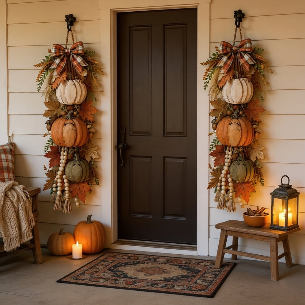 Pumpglow - Herbstliche Türdekoration mit LED-Beleuchtung