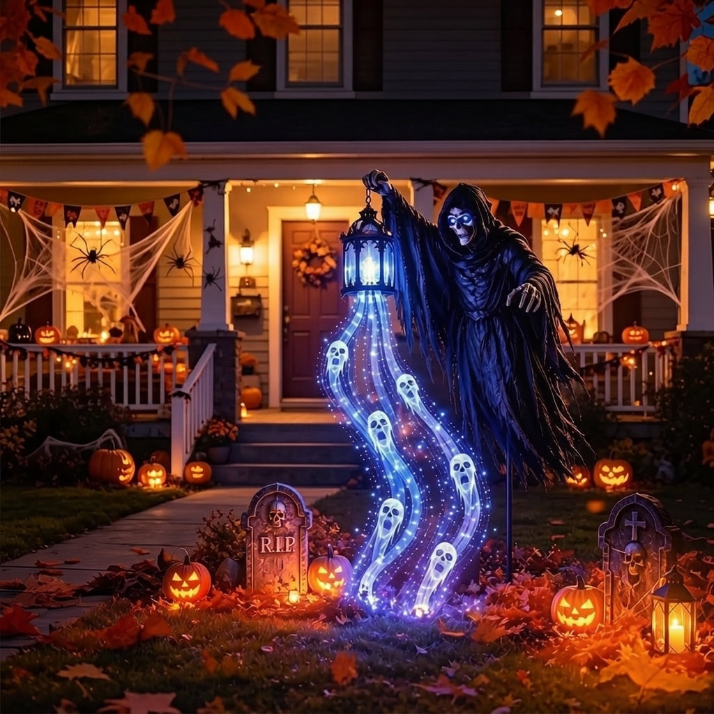 Hallowlume - Halloween Gartenleuchte mit Reaper-Design