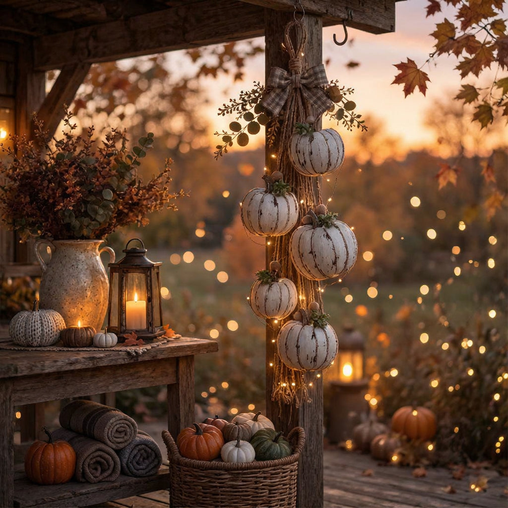 Hallowreath - LED-Kürbiskranz für die Halloween-Dekoration