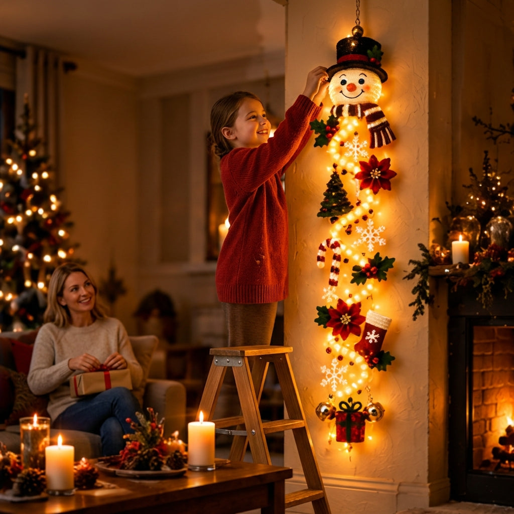 Festipend - LED-KerzhänFestiglow - Dekorative LED-Hängeleuchte für Weihnachtenger für festliche Dekoration