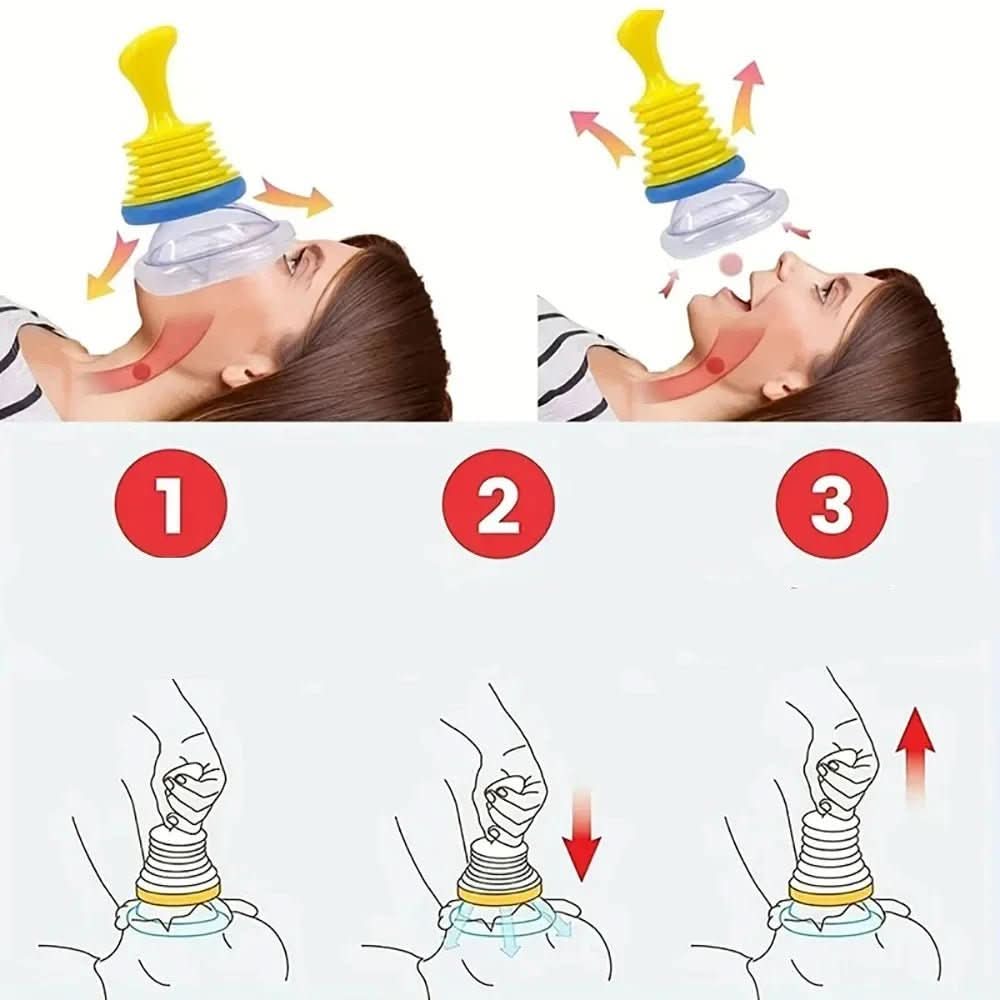 Anti-Erstickungsvorrichtung Ersthelfer | Kinder & Erwachsene | Medizinisches Silikon | Solvara